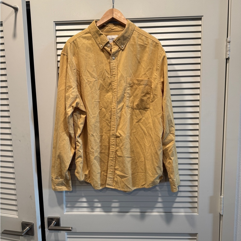 Yellow Button-Up Shirt
